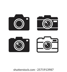 Photo camera icons. Photo camera icon vector design illustration. Photo camera simple sign. Photo camera logo vector.