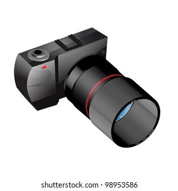 Photo camera illustration vector electronics photographic icon