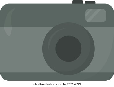Photo camera, illustration, vector on white background.