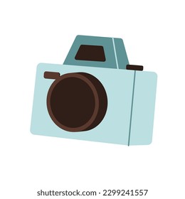 Photo camera isolated on white background. Vector illustration.