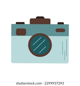 Photo camera isolated on white background. Vector illustration.