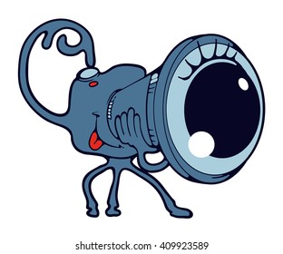 Photo camera isolated on white background. Vector illustration
