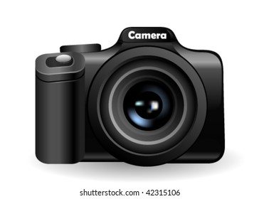 Photo camera isolated on white