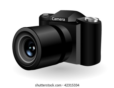  Photo camera isolated on white