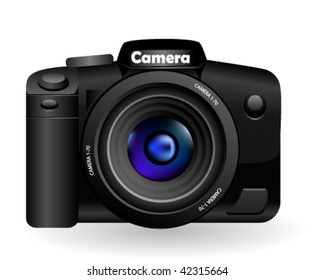 Photo camera isolated on white