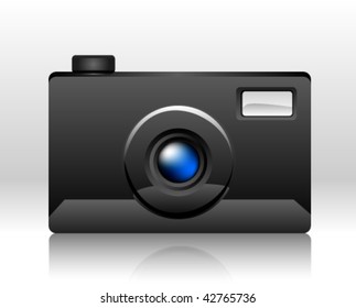 Photo camera isolated on white