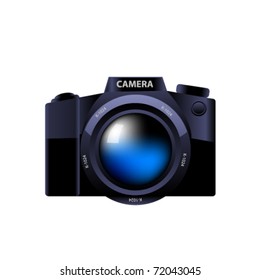 Photo camera isolated on white