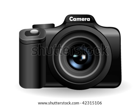 Photo camera isolated on white