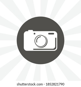 photo camera isolated solid vector icon