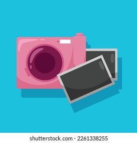 photo camera isolated vector illustration