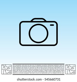photo camera line icon
