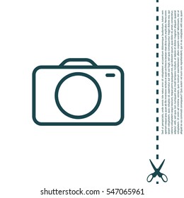 photo camera line icon