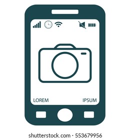 photo camera line icon