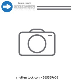 photo camera line icon