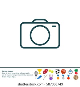 photo camera line icon