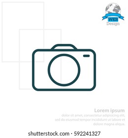photo camera line icon