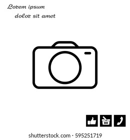 photo camera line icon