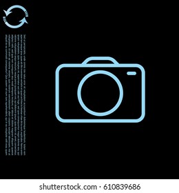 photo camera line icon