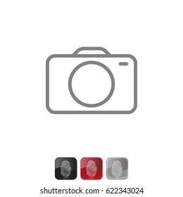photo camera line icon