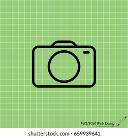 photo camera line icon