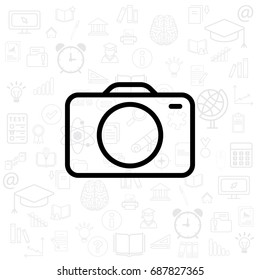 photo camera line icon