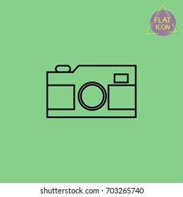photo camera line icon