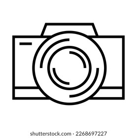 photo camera line icon isolated line, linear,