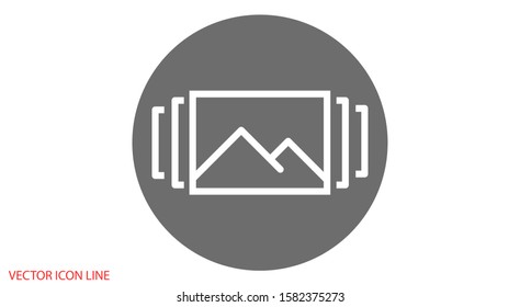 Photo Camera line icon, Photo Camera line icon Modern sign for mobile interface, vector graphics, Photo Camera line icon a linear pattern on a white background, Photo Camera line icon