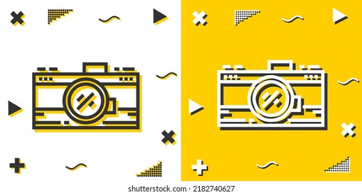icono de la línea de la cámara fotográfica. Estilo de contorno simple.signo lineal de la cámara fotográfica. Ilustración vectorial aislada en fondo blanco. EPS de trazo editable 10