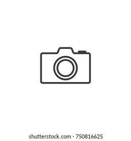 photo camera line icon. single outline style vector illustration