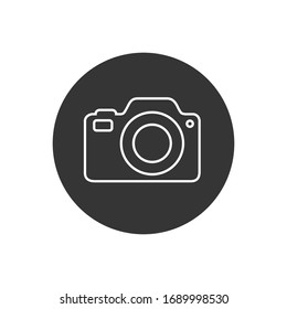 Photo Camera line icon vector Photography flat sign symbols logo illustration isolated on white background beautiful black color