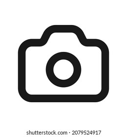Diseño de iconos de interfaz de usuario de la línea de la cámara fotográfica 