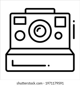 Photo Camera line vector Icon. that can be easily modified or edit