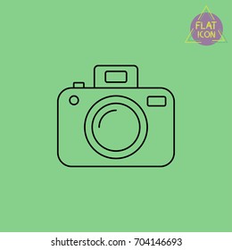 photo camera linear icon