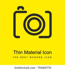 Photo camera lines variant bright yellow material minimal icon or logo design
