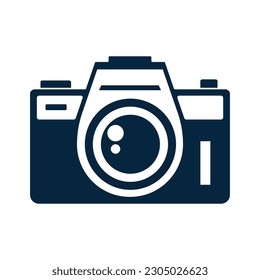 Photo camera logo icon design illustration