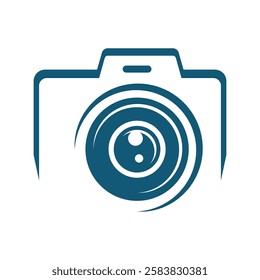 Photo camera logo icon design template