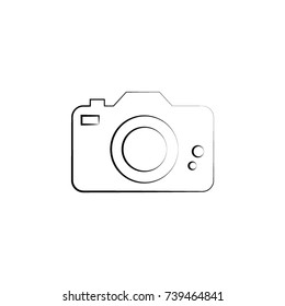 photo camera logo icon on white background