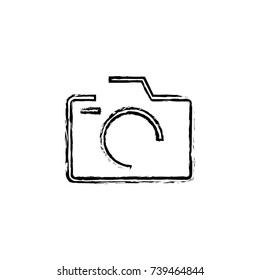 photo camera logo icon on white background