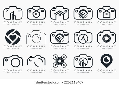 Symbol für Foto- und Kamerakonzerne. Symbole von Fotografie, Bild, Fotogalerie und Fotokamera.