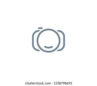 Photo camera logo vector design 