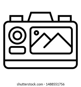 Photo camera modern vector icon