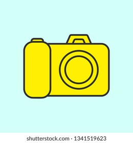 Photo camera mono color icon . Simple colorvector of Amusement icons for UI and UX, website or mobile application