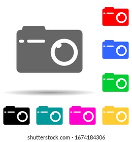 photo camera multi color style icon. Simple thin line, outline vector of web icons for ui and ux, website or mobile application