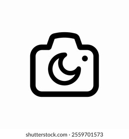 photo camera night mode icon sign vector