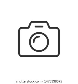 Photo camera outline vector icon