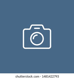 Photo camera outline vector icon