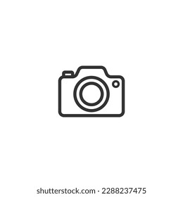 Photo camera outline vector icon 