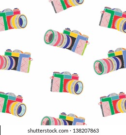 photo camera pattern colorful