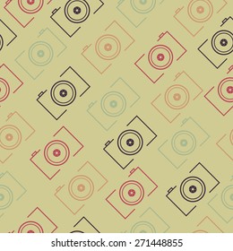 photo camera pattern seamless with shutter